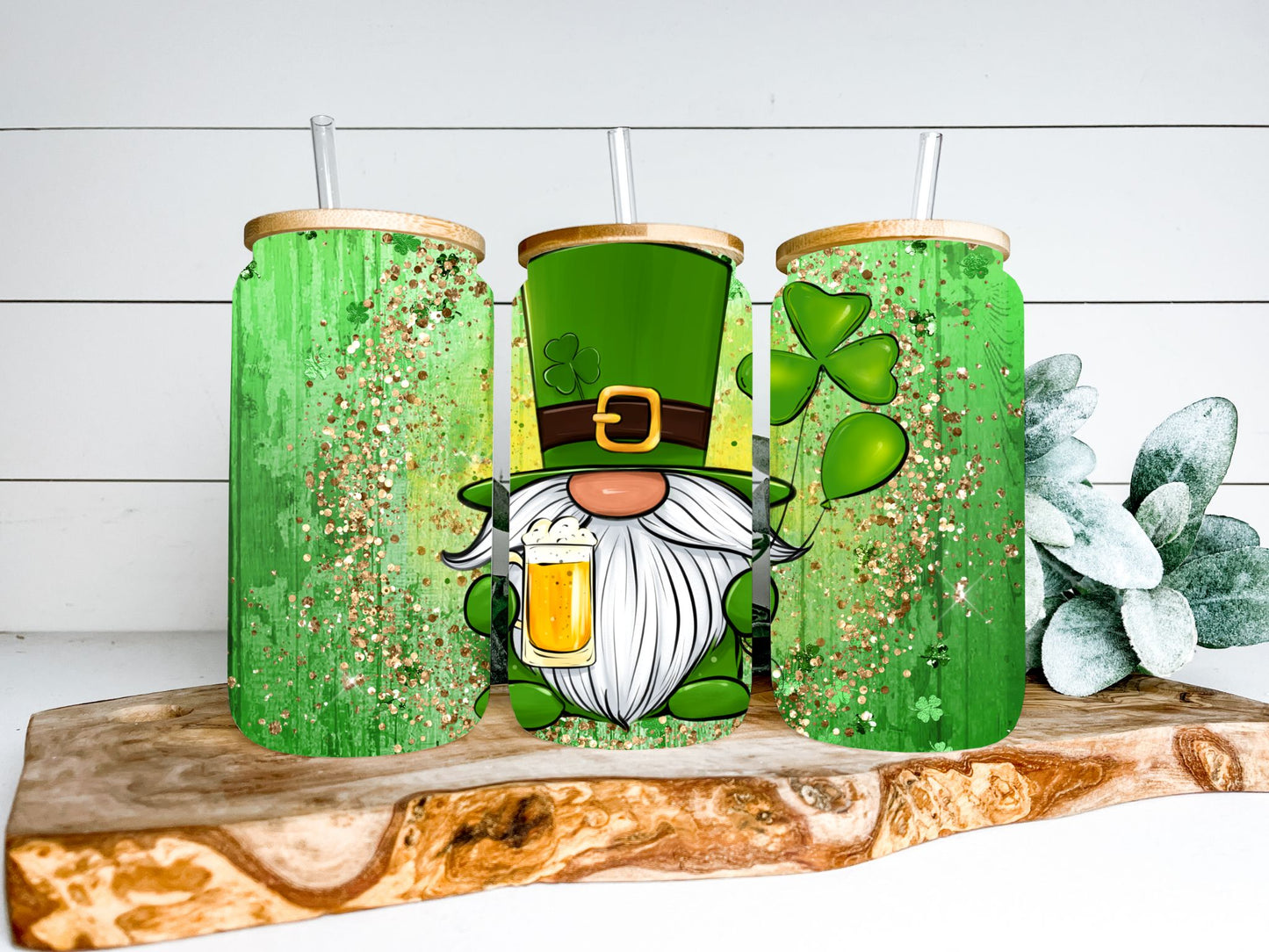 St. Patrick's Day Beer Drinking Gnome Tumbler