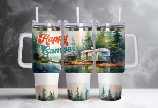 40oz Happy Camper Tumbler