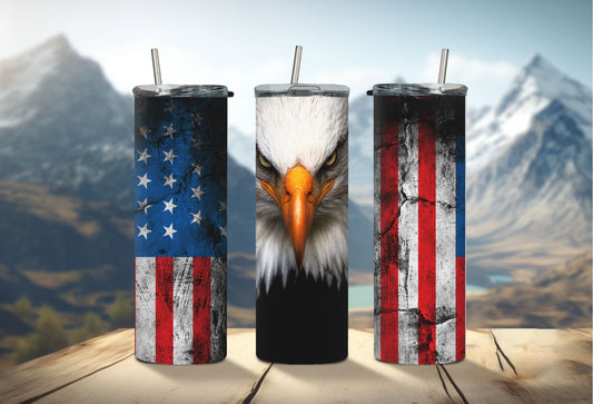 Patriotic Eagle Tumbler