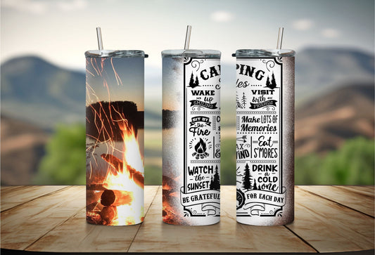 Camping Rules Tumbler