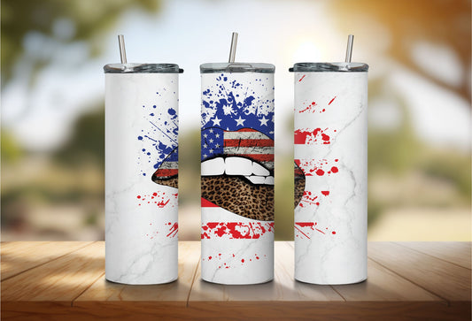 Patriotic Lips Tumbler