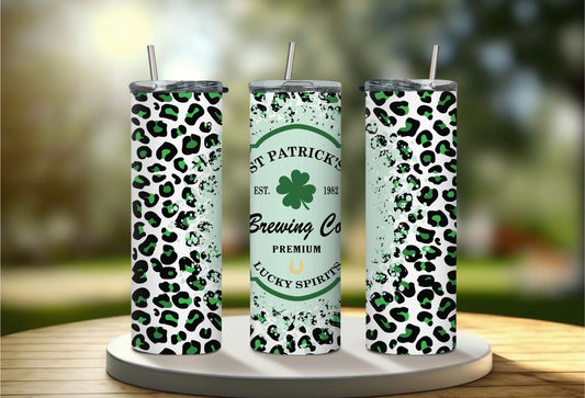 St. Patrick's Day Brewing Company Tumbler - Green and Black