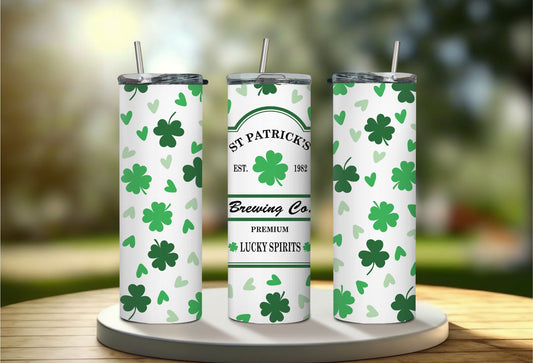 St. Patrick's Day Brewing Company Tumbler - White