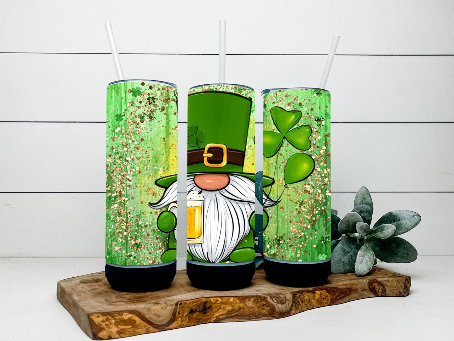 St. Patrick's Day Beer Drinking Gnome Tumbler